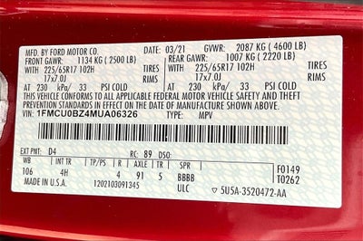 2021 Ford Escape SE Hybrid