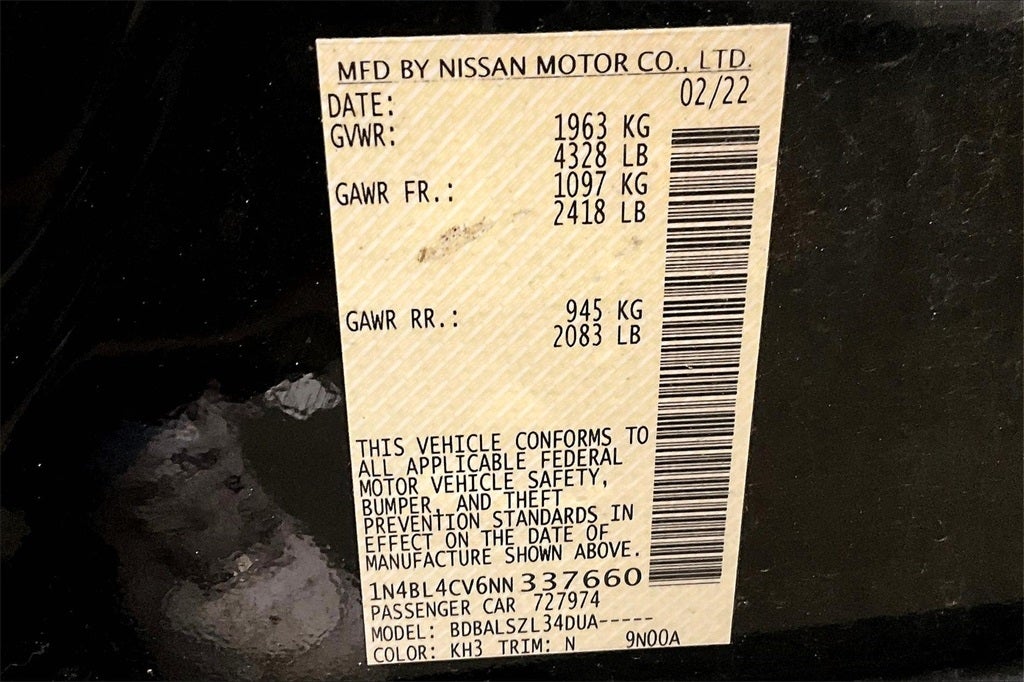 2022 Nissan Altima 2.5 SR