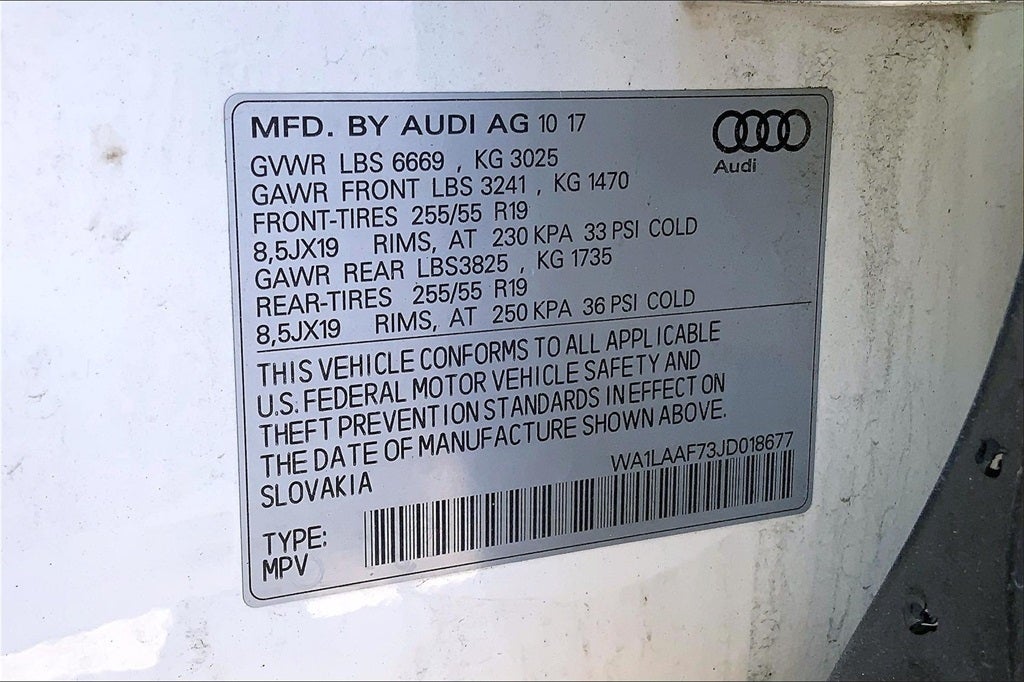 2018 Audi Q7 3.0T Premium Plus quattro