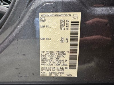 2022 Nissan Altima 2.5 SV