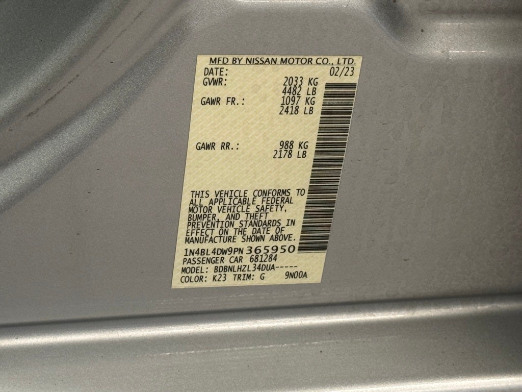 2023 Nissan Altima 2.5 SV AWD