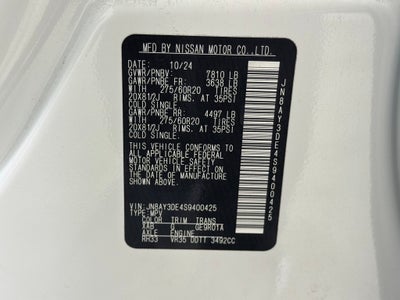 2025 Nissan Armada PRO-4X