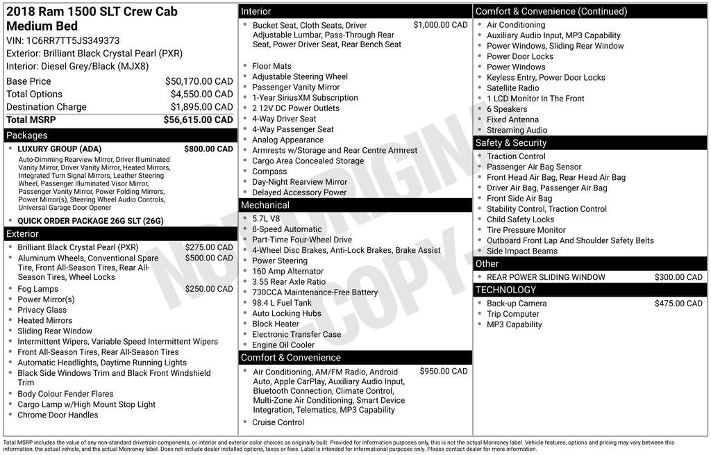 2018 RAM 1500 Big Horn