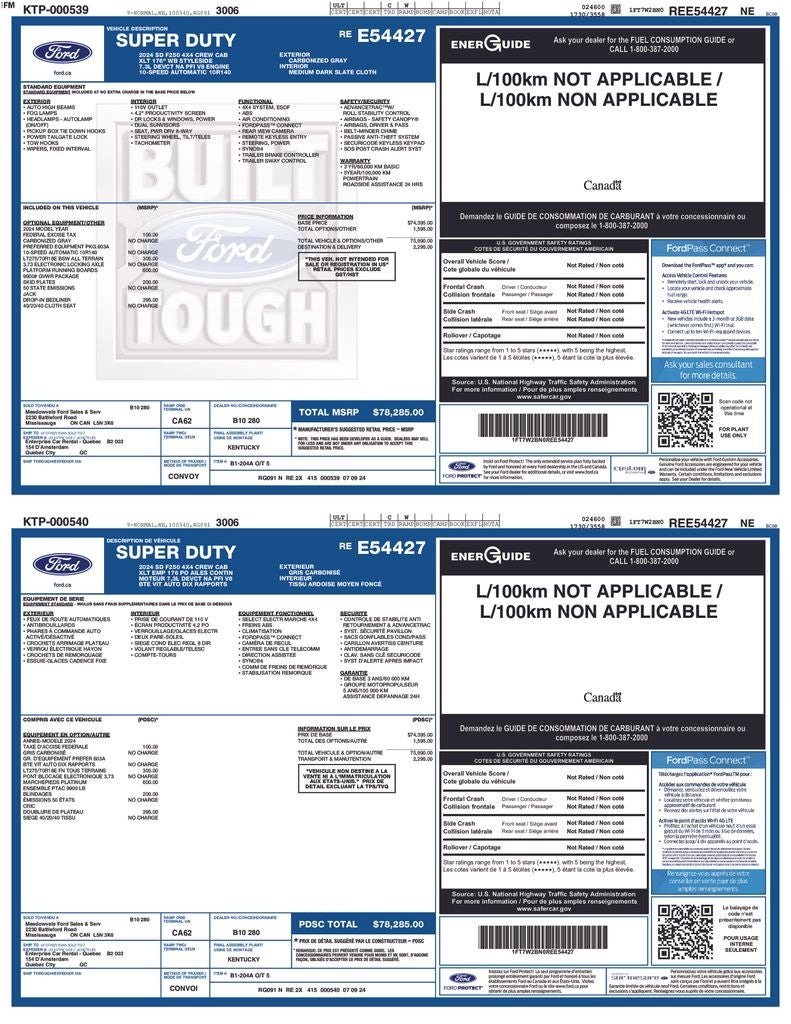 2024 Ford F-250SD XLT Exterior Parking Camera Rear