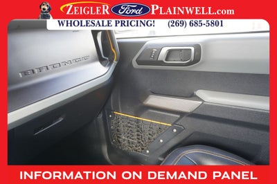 2022 Ford Bronco Badlands ADVANCED SASQUATCH MID HIG & LUX PKG LEATHER NAV