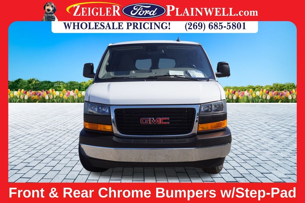 2023 GMC Savana 3500 LT 15 Passenger Extended WB Chrome Pkg Rear Camera