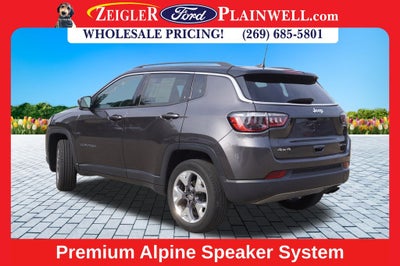 2021 Jeep Compass Limited 4x4 Leather Power Moonroof