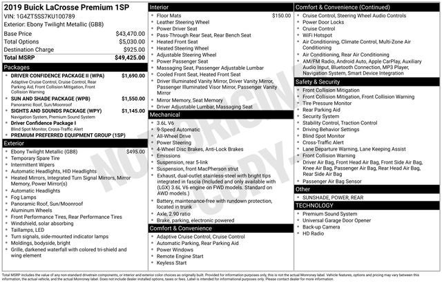 2019 Buick LaCrosse AWD Premium