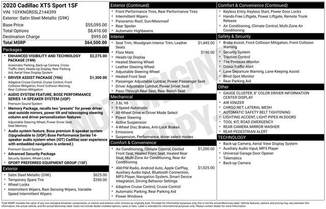 2020 Cadillac XT5 AWD Sport