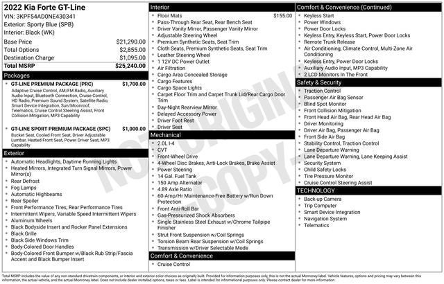 2022 Kia Forte GT-Line