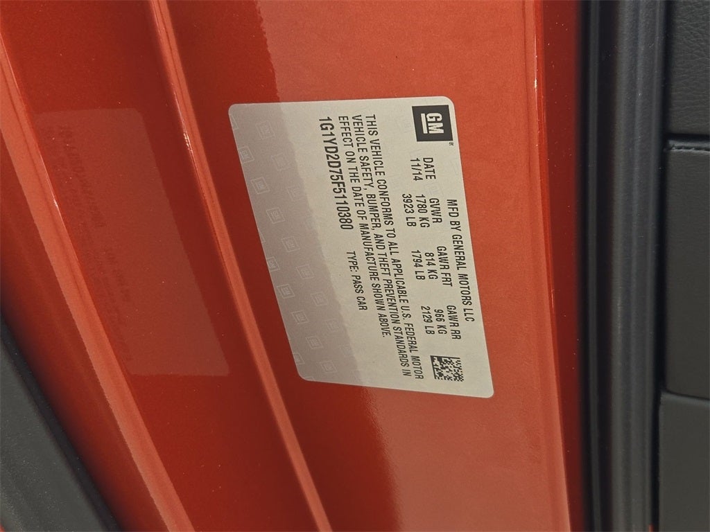 2015 Chevrolet Corvette Stingray 2LT