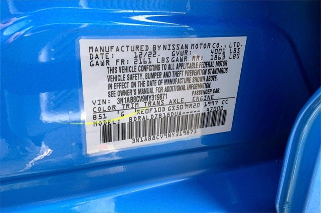 2022 Nissan Sentra SV