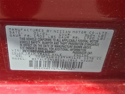 2021 Nissan Versa 1.6 SV