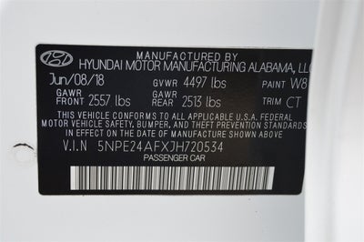 2018 Hyundai Sonata SE