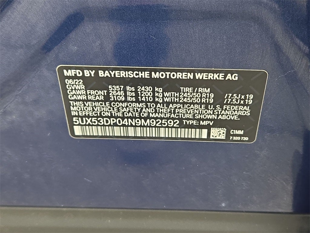 2022 BMW X3 xDrive30i AWD