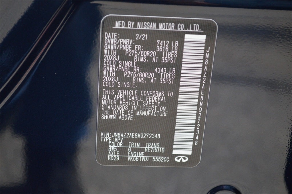 2021 INFINITI QX80 LUXE