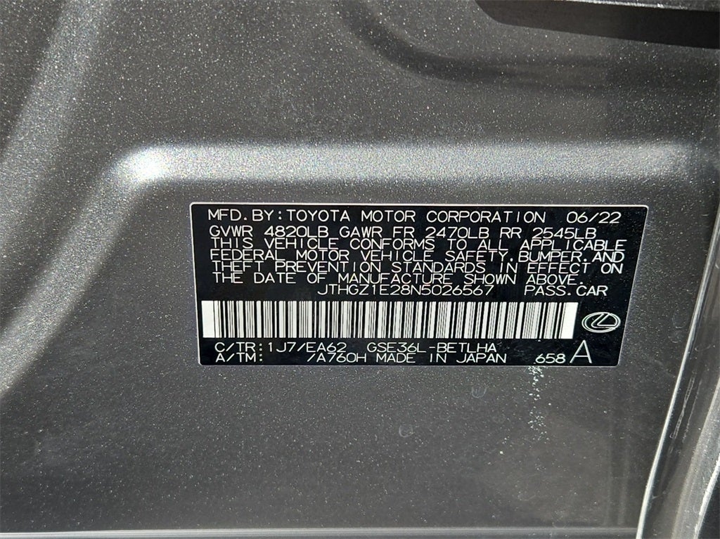 2022 Lexus IS 350 F SPORT AWD