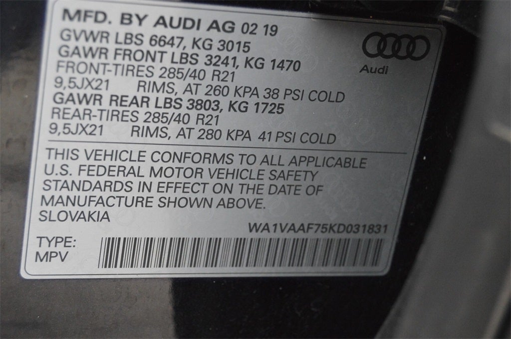 2019 Audi Q7 55 Prestige quattro