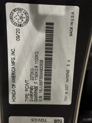 2021 Acura TLX w/A-Spec Package